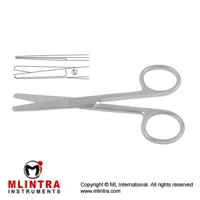 Operating Scissor Straight - Blunt/Blunt Stainless Steel, 18.5 cm - 7 1/4"
